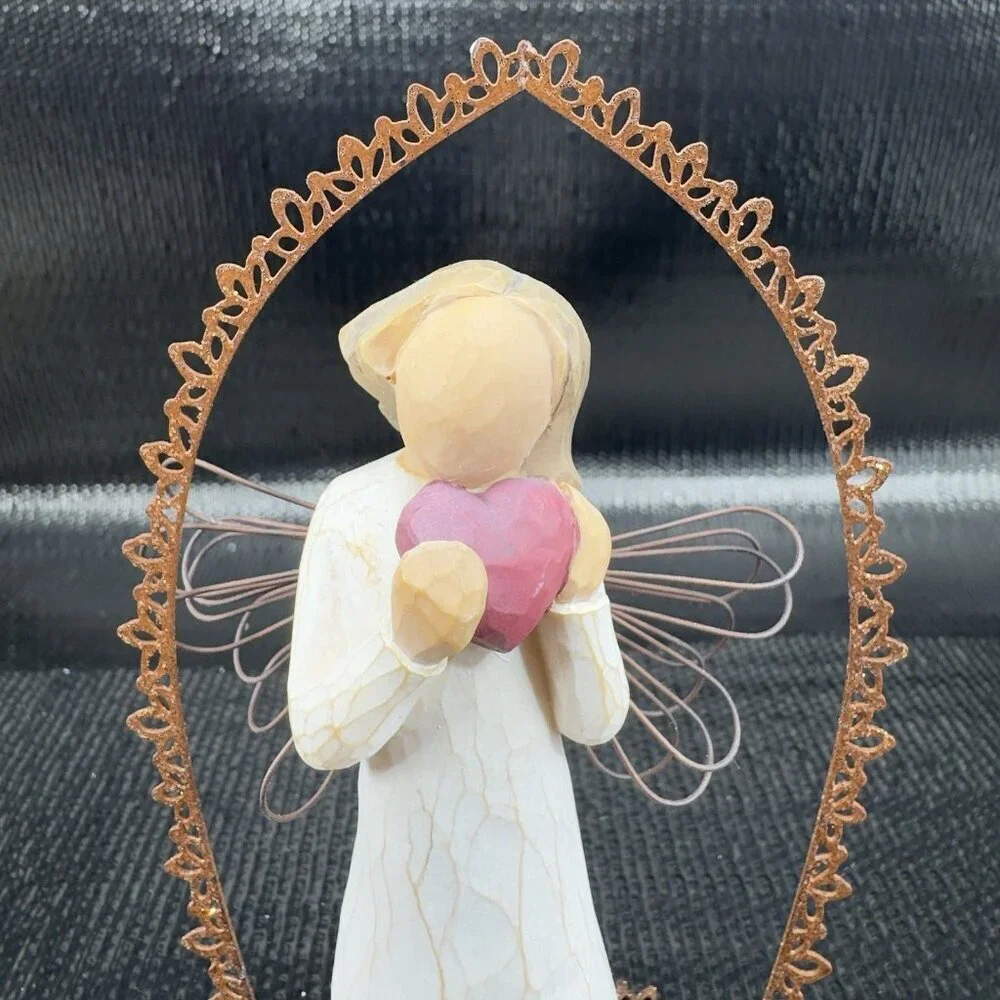 Willow Tree Angel‎ Of The Heart Demdaco Resin Figurine With Metal Frame Figure